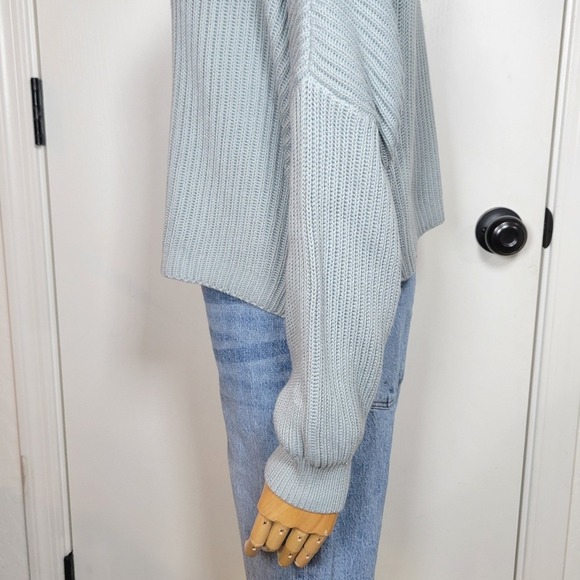 Modern Citizen Cable Knit Cotton Blend Ribbed Sweater Cropper Pullover Size XS/S - Picture 6 of 11